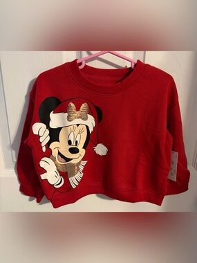 Disney Jumping Beans Minnie Mouse Christmas Sweatshirt, Size Toddler 2T NWT
